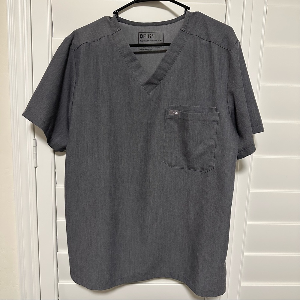 Figs Leon Scrub Top Graphite (M)- Used